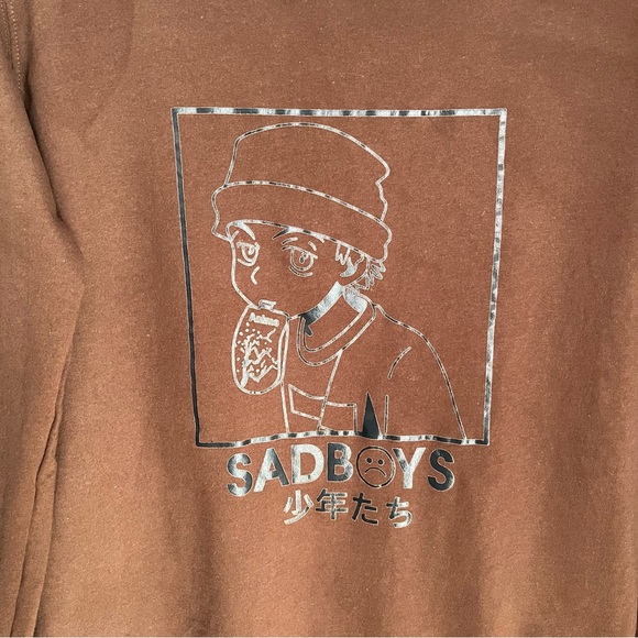 ROMWE SADBOYS ANIME PULLOVER  SWEAT-SHIRT - Picture 4 of 6